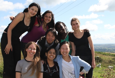 A diverse group of young conservationists on a visit to Shropshire