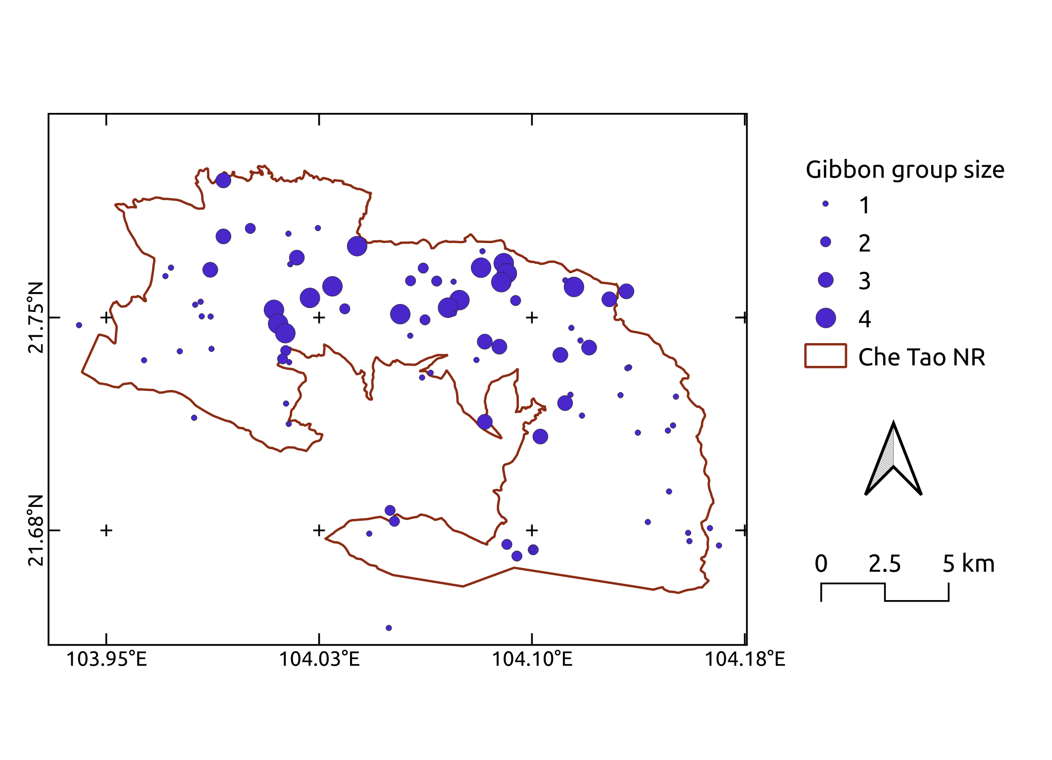 Introducing GIS for conservation | Map legend