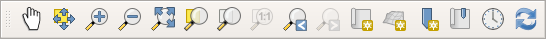QGIS map navigation toolbar